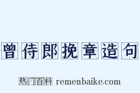 曾侍郎挽章造句是什么意思的图片